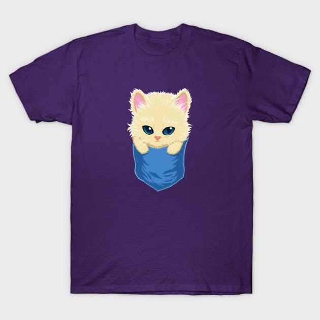 Kitten In The Pocket T-Shirt by dreamland